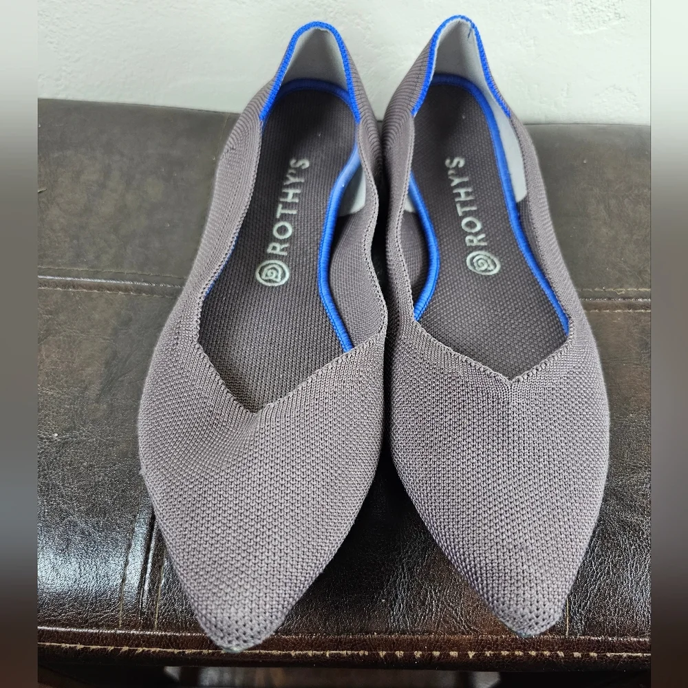 Rothy's‎ Pointed Toe Elegant Chic Taupe Women's Flats Sz 9.5